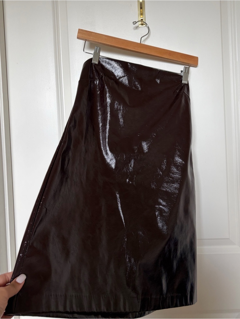 Abercrombie & Fitch Brown Faux Leather Mini Dress - Picture 3 of 8